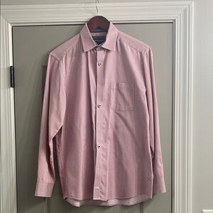 Johnston & Murphy Burgundy Geometric Dress Shirt